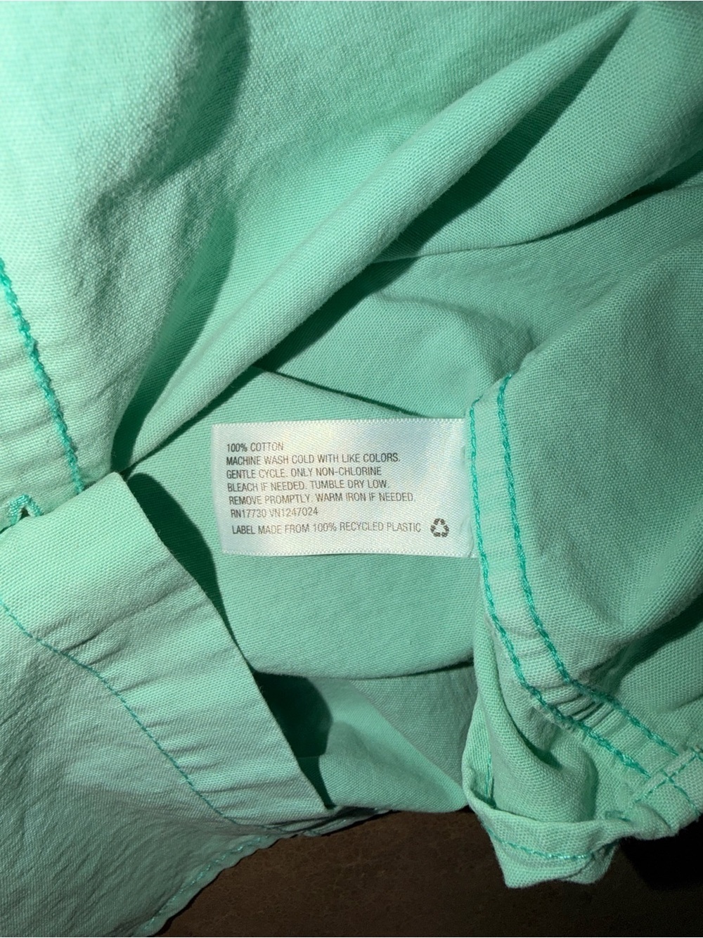 Merona Mint Green Short Sleeve Button Down Shirt Men XL NWOT - Picture 7 of 7